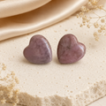 Maria mauve stone heart earrings